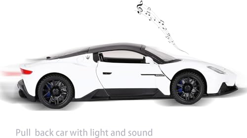 Image of 1:32 Maserati MC20 Scale Model Car - Exclusive Alloy Metal Pull Back Die Cast Car Toy with Openable Doors, Light & Music - Best Gifts for Kids【Colors as Per Stock】