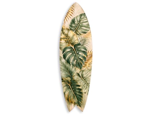 Planche surf murale Monstera pour décorer une entrée élégante avec style exotique