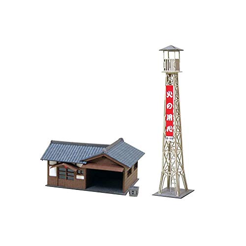 Caserne de pompiers N 1/150 - Mini maquette en papier MP03-29 pour diorama