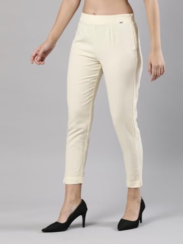 Image of Femmora Comfortable Fit Solid Straight Pant, Breathable Cotton Fabric with Side Zip Button Closure, for Women, Pack of 1