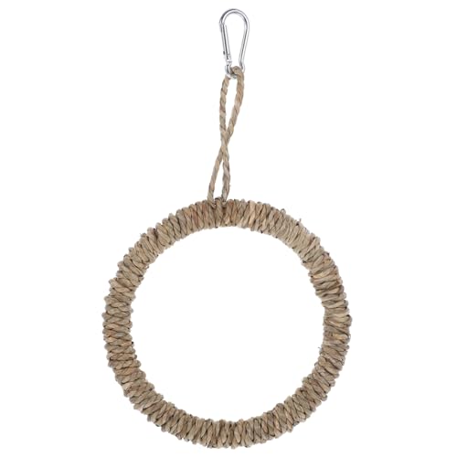 Mikikit 1 Set Bird Swing for Parrots Climbing Bird Stand with Decorative Hanging Ring for Cockatiels Promotes and Exercise