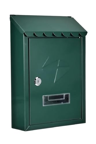 Kippen 10006BG - Cassetta Postale Modello 'IRON' di Colore Verde. Dimensioni: 300x210x70mm.