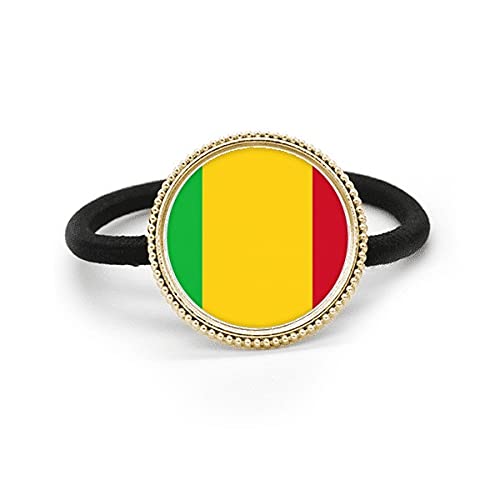Mali diadema de goma elástica y corbata de pelo con emblema nacional de metal