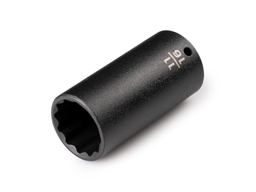 Image of TEKTON 1 /4 Inch Drive x 11 /16 Inch Deep 12-Point Impact Socket | SID03217
