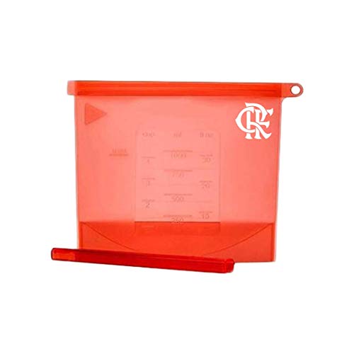 Kit com 4 Sacos Silicone Reutilizáveis do Flamengo 1000ml