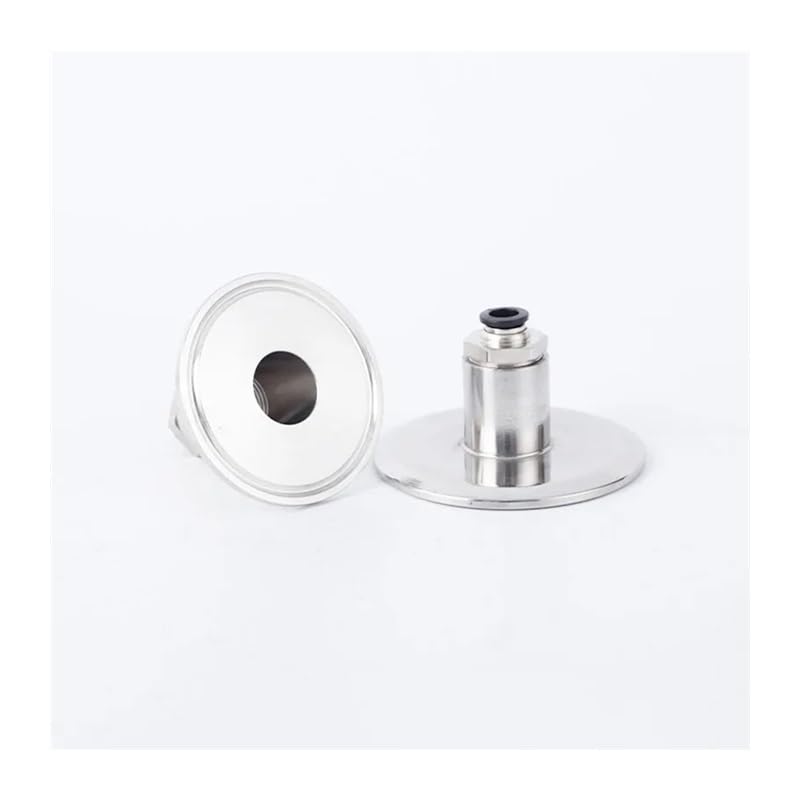 PAKMEZ Hose Tube Push In Fitting 304 Stainless Steel Ferrule Connector Pipe Fitting Fit Connector Adapter Coupling Tri Clamp(8mm Ferrule 64)