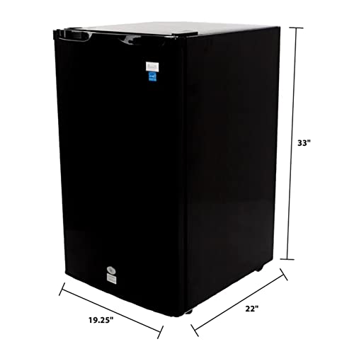 Avanti 4.4 Cu. Ft. Compact Refrigerator Lockable Mini Fridge for Home Office or Dorm with Adjustable Glass Shelves, Reversible Door, Interior Light, and ENERGY STAR Certification, 4.4 cu.ft., Black on Fridge.com