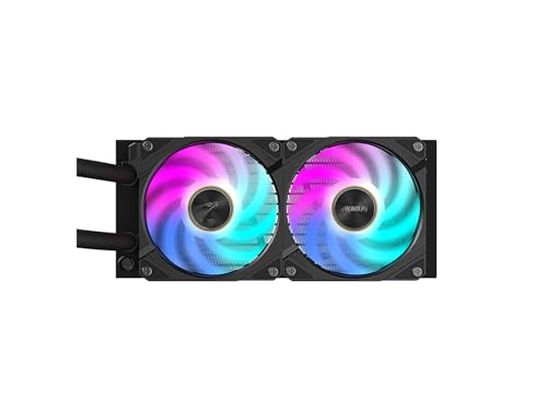Image of AORUS WATERFORCE X II 240 Liquid CPU Cooler, 240mm Radiator with 2X 120mm Low Noise ARGB Fans, Compatible with Intel LGA1851, LGA1700, and AMD AM5(GP-AORUS WATERFORCE X II 240)