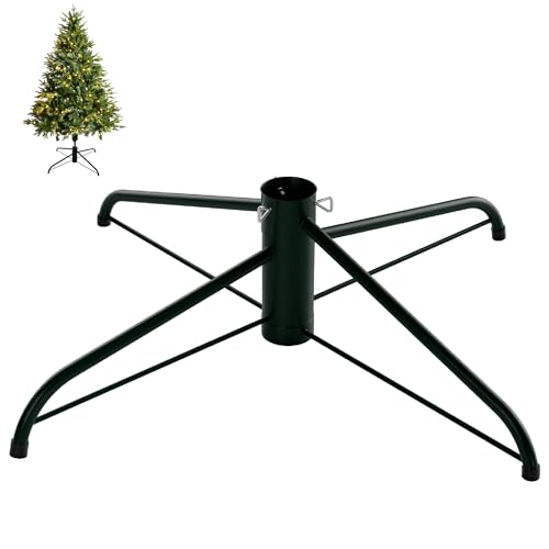 Vivo Technologies 50CM Christmas Tree Stand Artificial Christmas Trees Stand Base for 7 ft and Below Iron Metal Bracket Rubber Pad with Thumb Screw (Green)