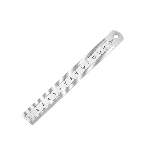 ステンレススチール 両面ストレート定規 センチメートルインチスケール定規 精密測定ツール 15cm/20cm/30cm/40cm/50cm 1個(150mm)