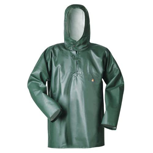 Feldtmann Regenjacke Ölzeug Öljacke grün Offshore Vinyl schwere Qualität 540g (XXXXL, Grün)