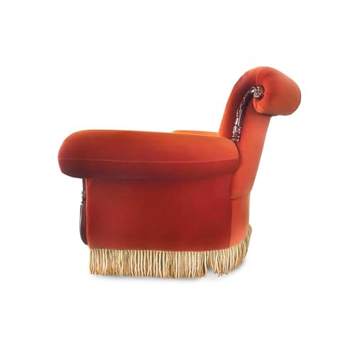Friends Central Perk Coffee Shop 3-Seater Couch Authentic Replica | Upholstered Orange Sofa For Living, Guest, Media Room | 90 x 41 x 43 Inches