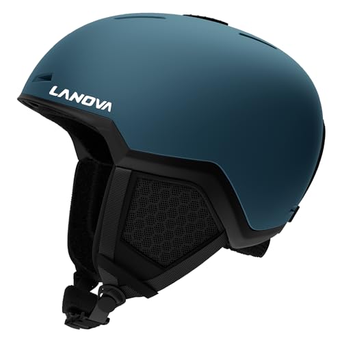 LANOVAGEAR Kask narciarski – kask snowboardowy dla mężczyzn, kobiet, młodzieży, kask śnieżny z otworem wentylacyjnym, kask do sportów zimowych do snowboardu, narciarstwa, skutera