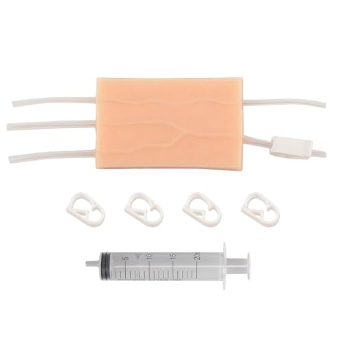 Ultrassist IV Insertion/Injection Training Pad with Simulated Dermatoglyph and Raised Veins, Injection Practice Pad for Nursing Student Training, Practice and Education