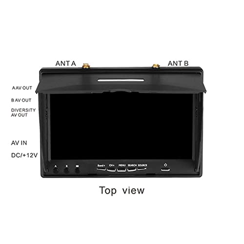 LT5802S 7" 800x480 600CD 5.8G 40CH Diversity LCD Screen Receiver FPV Monitor Built-in 2000mah Battery for FPV Racing Freestyle