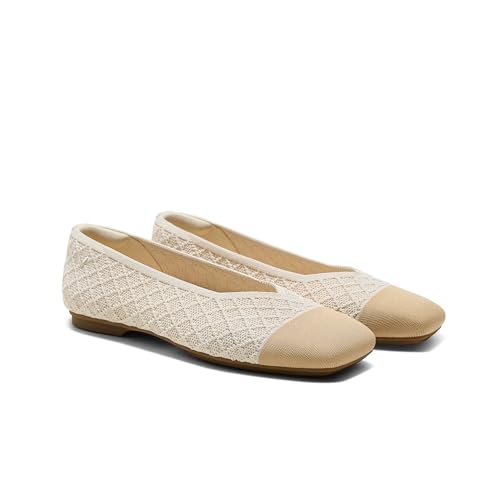 Image of VIVAIA Margot 3.0 Newly Upgraded Women's Ballet Flats Comfortable Square-Toe V-Cut Flats Casual Dress Washable Sustainable Shoes