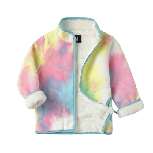 Image of LittleSpring Boys Girls Polar Fleece Jackets Fur Lined Zip Up Warm Winter Coat
