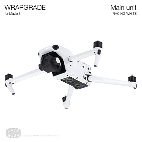 Image of WRAPGRADE Full Skin Stickers for DJI Mavic 3 / Mavic 3 Classic (RACING WHITE)
