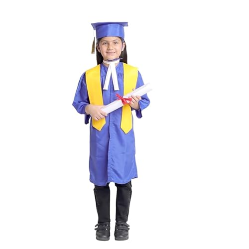 Image of Kids Convocation Dress Graduation Gown and Cap Set | Breathable Polyester | Ideal for School, Nursery & Kindergarten Graduation