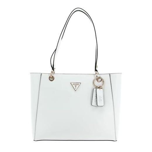GUESS Noelle Noel Tote, Borsa Donna, White, Unica