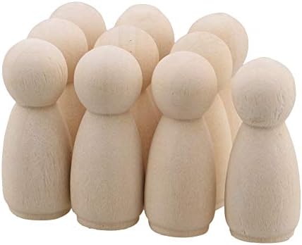 Craft Gift DIY 50 Piece Natural Wooden People Peg Doll Painting Kit