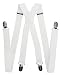 Produktbild axy Hochwertige Herren Hosenträger breit 2,5 cm mit 4 Starken Clips X-Form und Damen (Weiß)