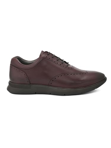 Image of San Frissco Mens Formal Shoes Textured Lace Up Brogues /Soft Cushioned Footbed with TPR Sole /Stylish, Comfortable, Trendy, Party, Outdoor Shoes for Office & College