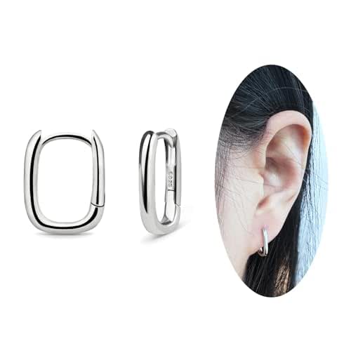Pewterhooter® Orecchini A Perno London Collection - Cristallo Swarovski 8mm - Argento 925 Per Orecchie Sensibili - 3