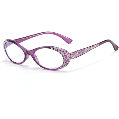 ZDDOUS Ojo de Gato Gafas de lectura para mujeres Moda Lindo Bloqueo de Luz Azul lectores de computadora (Violeta,1.5)