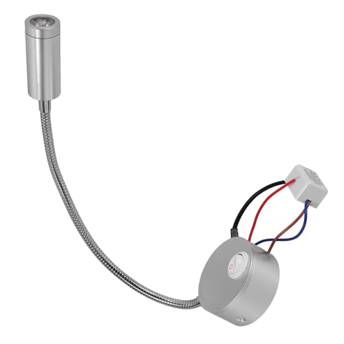 UKCOCO ámpara De Pared LED Flexible 3W 360 Grados Con Interruptor Luz De Lectura Cálida Para Mesita De Noche AC 85 265V