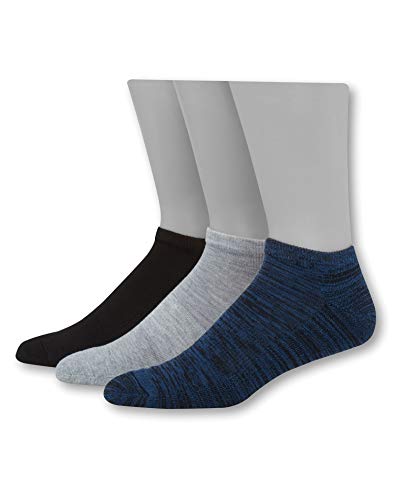 Hanes Mens 1901 Heritage Half Cushion Low Cut Socks 3-Pack, 6-12