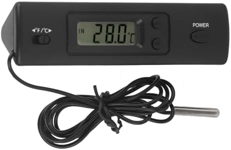 Gloglow Cyfrowy Miernik Temperatury Lcd Elektroniczny Termometr Sonda Temperatury Z Wyświetlaczem Przewodowym Do Lodówki Lodówka Z Zamrażarką Wewnętrzna Zewnętrzna