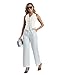 CFRTMTBB Women Suit Vest V Neck Button Down Vests Tops Sleeveless Business Casual Work Blazer Waistcoat (White,L)