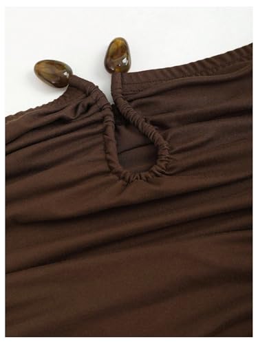 Milumia Women's Ruched Strapless Tube Dress Ring Fishtail Bodycon Maxi Going Out Dresses3