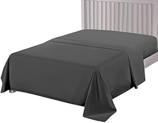 500 Thread Count Pure Egyptian Cotton Super Soft Hotel Quality Flat Sheet (White, Super King)