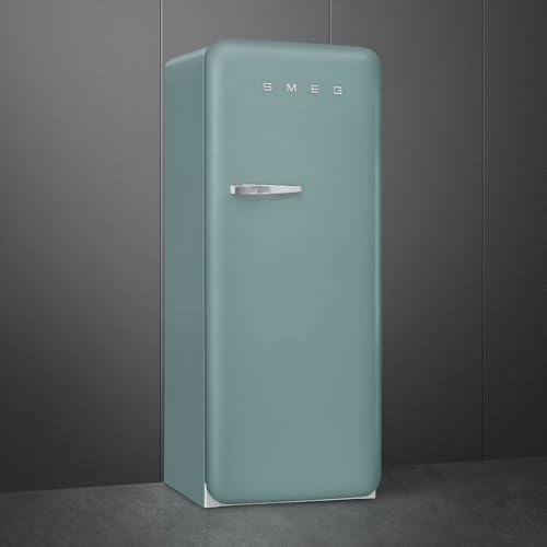 Image of Smeg Retro Style FAB28 50s Style Refrigerator, Right Hinge, Matte Jade - 9.93 Cu. Ft. - Made in Italy