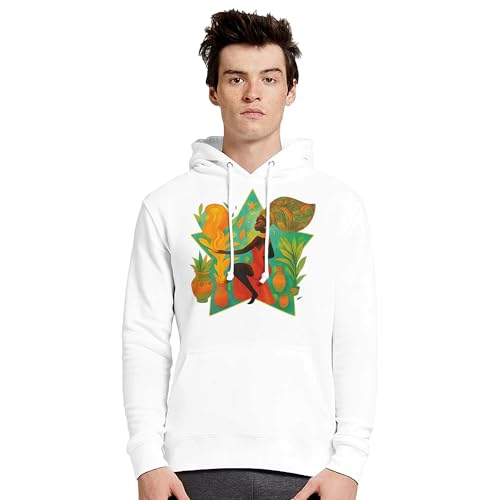 Premium Unisex Pullover Hoodie - Afro Diviner | Laneseven LS13001 White2