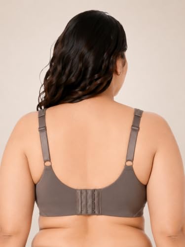 Image of SOIE Women's Full Coverage Minimizer Bra|Non Padded, Non Wired,Nylon Spandex |Broad Cushioned Straps,High Side Coverage & Side Support