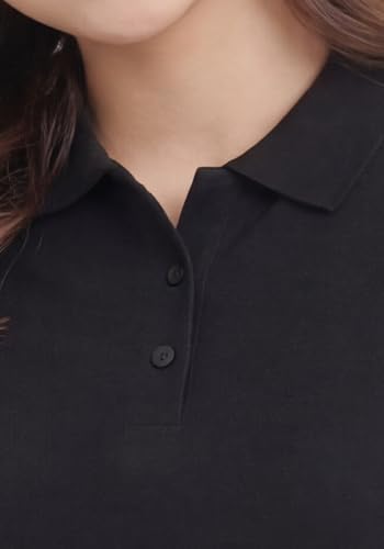 Image of Wear Your Opinion Womens Polo Collar Neck T-Shirt Top (Design: Solid)
