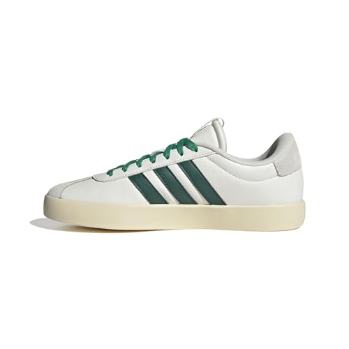 adidas Men's VL 3.0 Sneaker, White/Collegiate Green/Court Green, 9.5