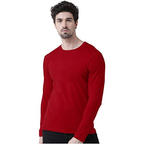 Image of Men's Full Sleeve Casual Round Neck Multi Colored T-Shirts