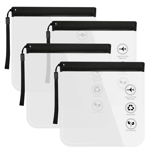 Neceser portátil transparente de 20 x 20 cm, resistente al agua y a prueba de fugas, de PVC, para la familia, hombres y mujeres, Blanco