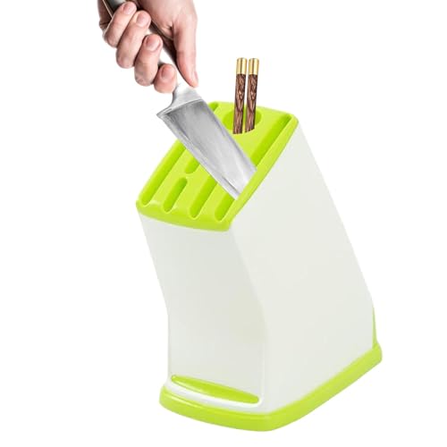 Kitchen Knife Holder, Kitchen Knife Holder for Kitchen Counter, Universal Kitchen Knife Block for Knives and Poultry, Scissor Sharpening Steel Storage