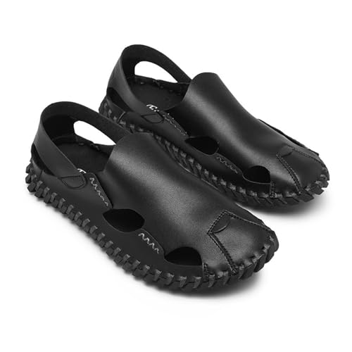 Men's Fisherman Sandals Hand Stitched Comfortable Closed Toe Flat Beach Walking Shoes for Summer Outdoor Casual