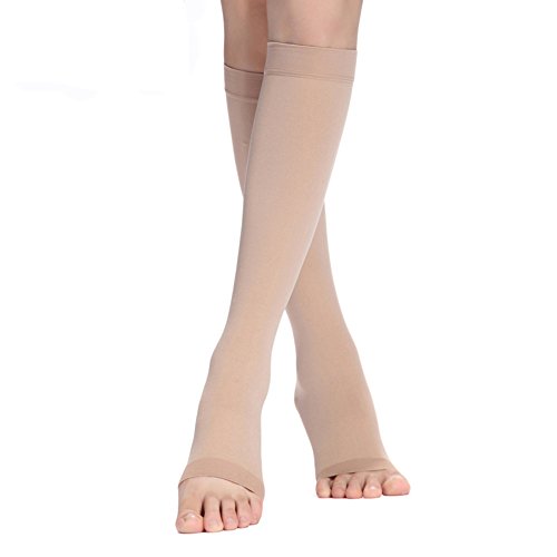 LTHA Compression Socks 20-30 mmHg (1 Pair) for Women & Men Best Medical, Nursing, for Running, Athletic, Edema, Varicose Veins, Pregnancy & Maternity - Below Knee High Stockings.