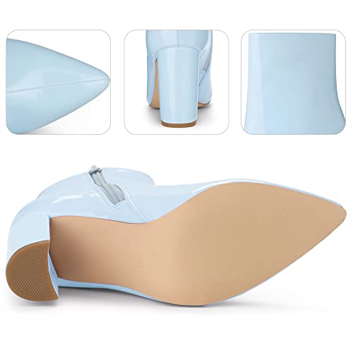 Perphy Pointed Toe Side Zip Chunky Heel Ankle Boots for Women3