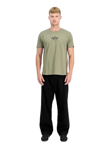 ALPHA INDUSTRIES Herren Basic T Ml T-Shirt, Grün (Olive), M – Ansicht 3