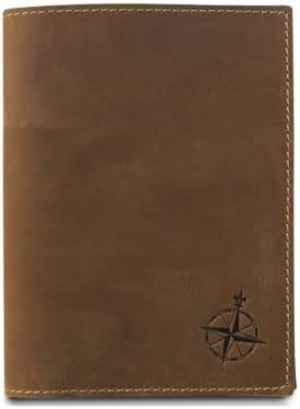 WANDERINGS Leather Travel Wallet with Passport Holder - 5.5" x 4"...