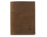 WANDERINGS Leather Travel Wallet with Passport Holder - 11x14 cm - Genuine Leather Case with RFID Blocking for Men and Women - Folding Wallet for Passports