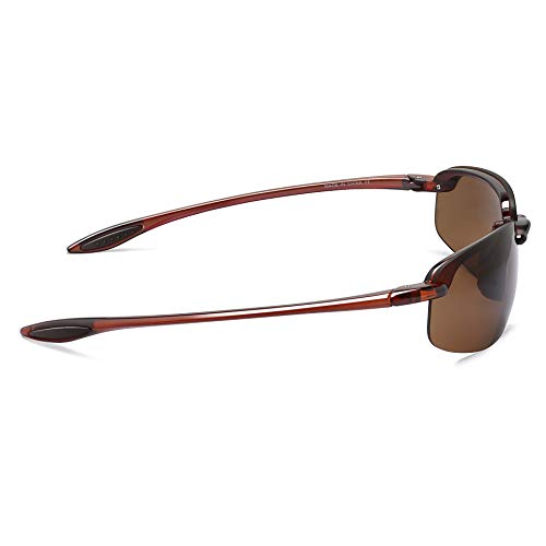 Image of JULI Sports Sunglasses for Men Women Tr90 Rimless Frame for Running Fishing Baseball Driving MJ8001